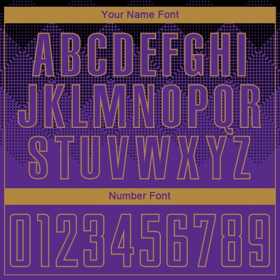 Maglia da calcio personalizzata con stampa sublimatica nera viola-oro antico Maglia da calcio personalizzata con stampa sublimatica nera viola-oro antico