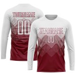 Maglia da calcio personalizzata Crimson White Sublimation Maglia da calcio personalizzata Crimson White Sublimation