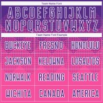 Maglia da calcio personalizzata con stampa sublimatica rosa viola-bianca Maglia da calcio personalizzata con stampa sublimatica rosa viola-bianca