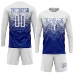 Maglia da calcio personalizzata Royal White Sublimation Maglia da calcio personalizzata Royal White Sublimation