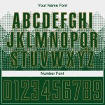 Maglia da calcio personalizzata con stampa sublimatica bianco-verde-oro antico Maglia da calcio personalizzata con stampa sublimatica bianco-verde-oro antico