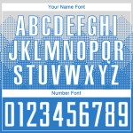 Maglia da calcio personalizzata con stampa a sublimazione blu polvere bianca Maglia da calcio personalizzata con stampa a sublimazione blu polvere bianca
