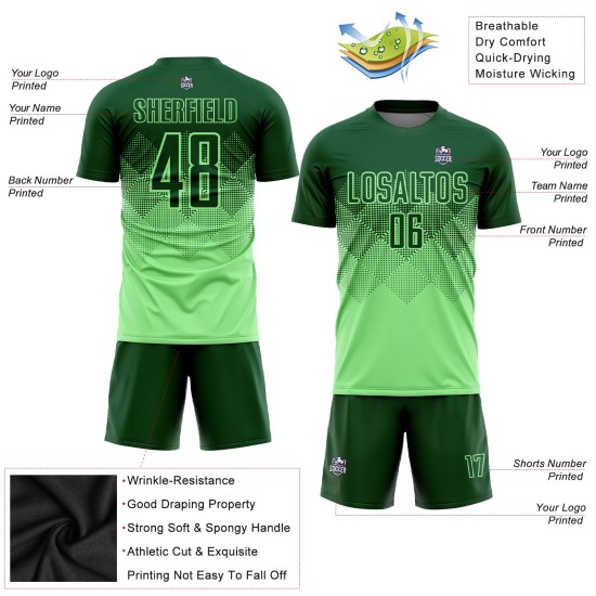 Maglia da calcio personalizzata con stampa a sublimazione verde pisello Maglia da calcio personalizzata con stampa a sublimazione verde pisello