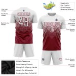 Maglia da calcio personalizzata Crimson White Sublimation Maglia da calcio personalizzata Crimson White Sublimation