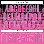 Maglia da calcio personalizzata con stampa a sublimazione a forma quadrata, sfumata rosa nera-azzurra Maglia da calcio personalizzata con stampa a sublimazione a forma quadrata, sfumata rosa nera-azzurra