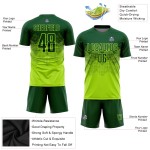 Maglia da calcio personalizzata verde neon con stampa a sublimazione Maglia da calcio personalizzata verde neon con stampa a sublimazione