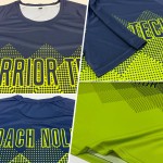 Maglia da calcio personalizzata con stampa sublimatica verde neon blu navy Maglia da calcio personalizzata con stampa sublimatica verde neon blu navy