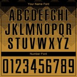 Maglia da calcio personalizzata con stampa sublimatica nera in oro antico Maglia da calcio personalizzata con stampa sublimatica nera in oro antico