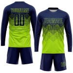 Maglia da calcio personalizzata con stampa sublimatica verde neon blu navy Maglia da calcio personalizzata con stampa sublimatica verde neon blu navy