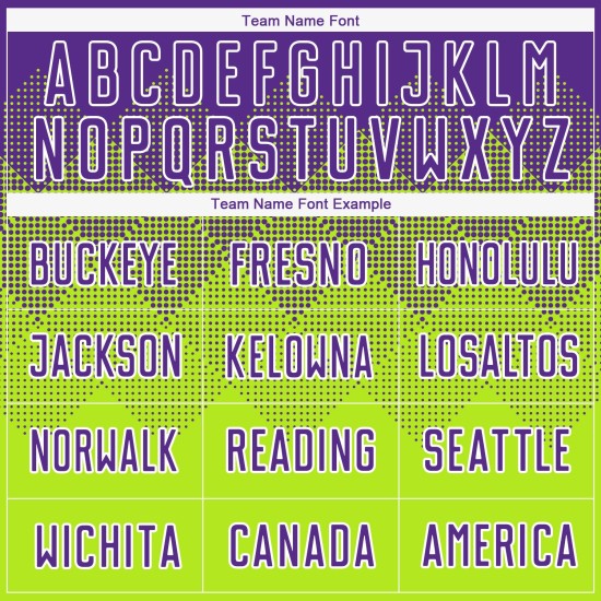 Maglia da calcio personalizzata con stampa sublimatica verde neon viola-bianco Maglia da calcio personalizzata con stampa sublimatica verde neon viola-bianco