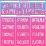 Maglia da calcio personalizzata con stampa a sublimazione azzurra rosa-bianca Maglia da calcio personalizzata con stampa a sublimazione azzurra rosa-bianca