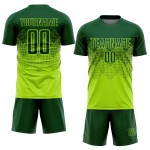 Maglia da calcio personalizzata verde neon con stampa a sublimazione Maglia da calcio personalizzata verde neon con stampa a sublimazione