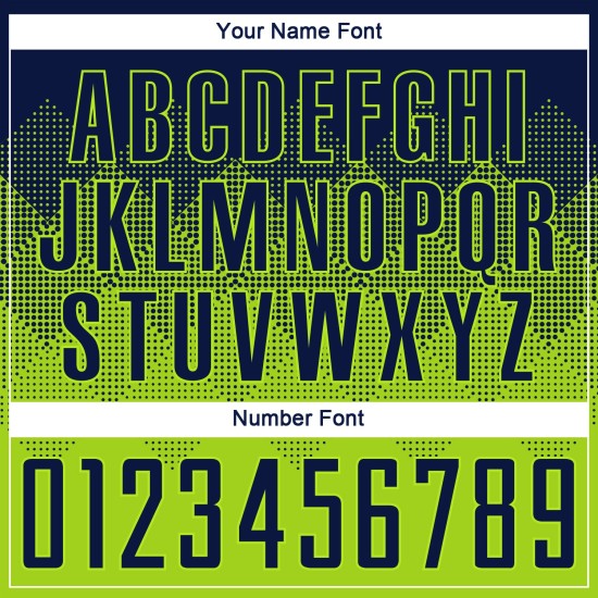 Maglia da calcio personalizzata con stampa sublimatica verde neon blu navy Maglia da calcio personalizzata con stampa sublimatica verde neon blu navy