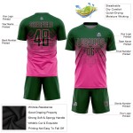 Maglia da calcio personalizzata con stampa a sublimazione rosa e verde Maglia da calcio personalizzata con stampa a sublimazione rosa e verde