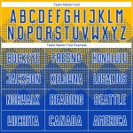 Maglia da calcio personalizzata con stampa sublimatica oro reale-bianco Maglia da calcio personalizzata con stampa sublimatica oro reale-bianco