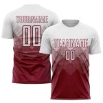 Maglia da calcio personalizzata Crimson White Sublimation Maglia da calcio personalizzata Crimson White Sublimation