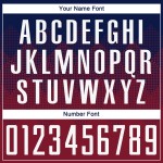 Maglia da calcio personalizzata con stampa a sublimazione blu navy bianco-cremisi Maglia da calcio personalizzata con stampa a sublimazione blu navy bianco-cremisi