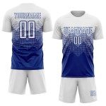 Maglia da calcio personalizzata Royal White Sublimation Maglia da calcio personalizzata Royal White Sublimation
