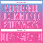 Maglia da calcio personalizzata con stampa a sublimazione azzurra rosa-bianca Maglia da calcio personalizzata con stampa a sublimazione azzurra rosa-bianca