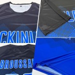Maglia da calcio personalizzata con stampa sublimatica nera royal-azzurra Maglia da calcio personalizzata con stampa sublimatica nera royal-azzurra