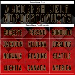 Maglia da calcio personalizzata con stampa a sublimazione rosso nero-oro antico Maglia da calcio personalizzata con stampa a sublimazione rosso nero-oro antico
