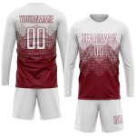Maglia da calcio personalizzata Crimson White Sublimation Maglia da calcio personalizzata Crimson White Sublimation