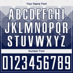 Maglia da calcio personalizzata con stampa a sublimazione bianca e blu navy Maglia da calcio personalizzata con stampa a sublimazione bianca e blu navy