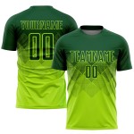 Maglia da calcio personalizzata verde neon con stampa a sublimazione Maglia da calcio personalizzata verde neon con stampa a sublimazione