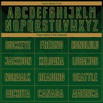 Maglia da calcio personalizzata con stampa sublimatica nera verde-oro antico Maglia da calcio personalizzata con stampa sublimatica nera verde-oro antico