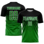 Maglia da calcio personalizzata con stampa a sublimazione verde erba nera-bianca Maglia da calcio personalizzata con stampa a sublimazione verde erba nera-bianca
